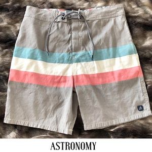 Men’s Astronomy Striped Swim Shorts